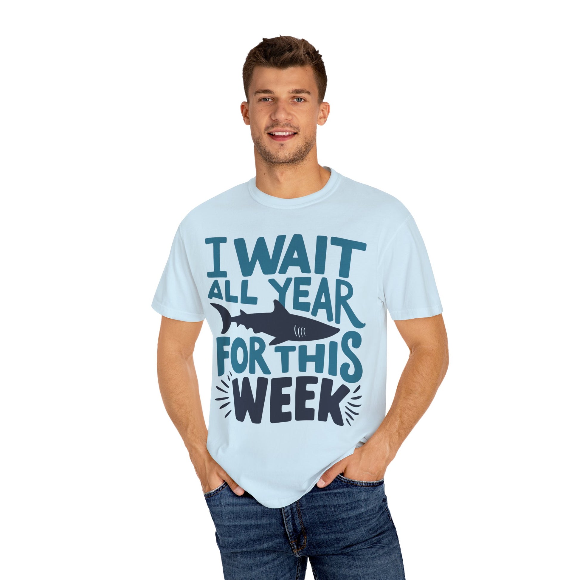 I Wait All Year For This Week Funny Shark Shirt