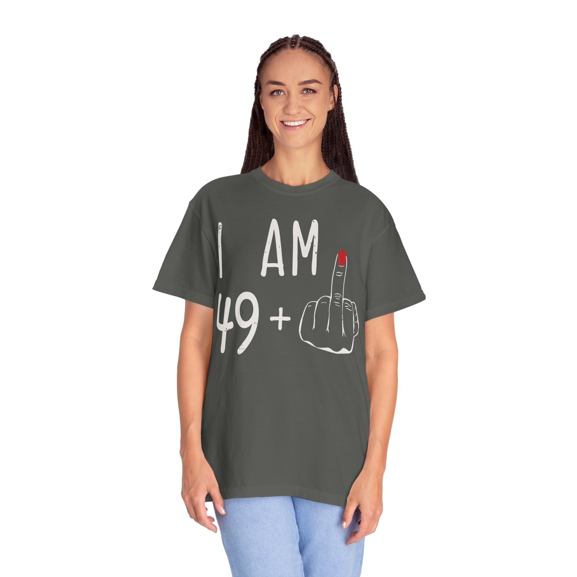 I Am 49 Middle Finger Shirt - 50th Birthday Gifts for Women Tshirt