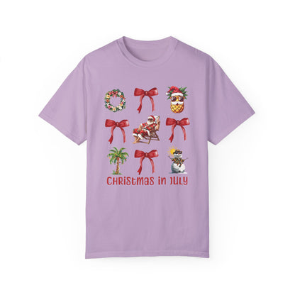 Coquette Christmas In July Santa Summer T-Shirt Orchid