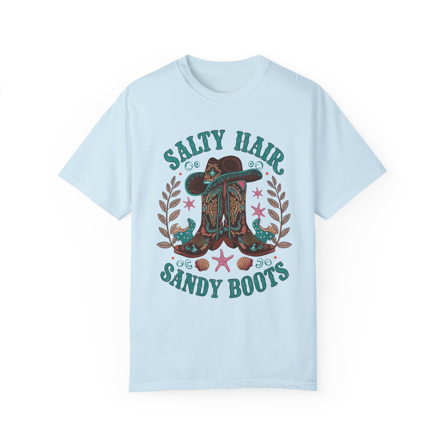 Salty Hair Sandy Boots Western Shirt | Cowboy Beach Fashion Chambray