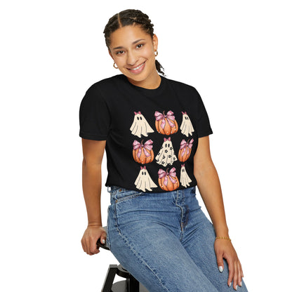 Retro Halloween Coquette Pumpkin Shirt