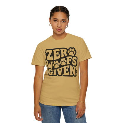 Funny Dog Shirt - Zero Woofs Given T shirt