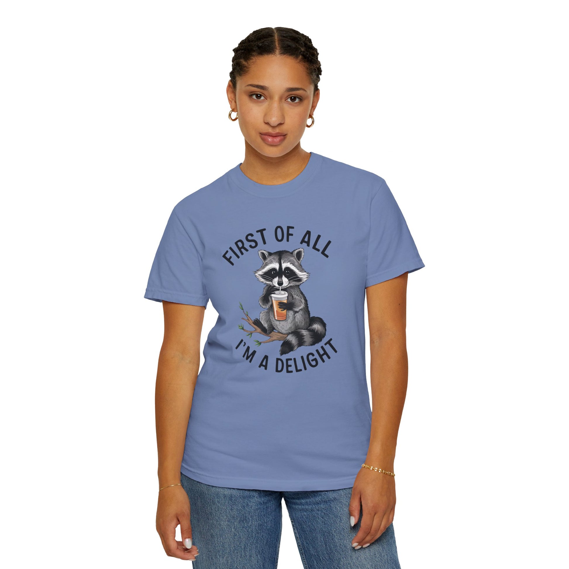 Retro First Of All I'm A Delight Sarcastic Angry Opossum Lover Shirt