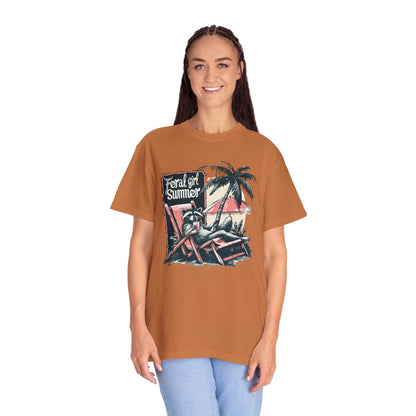 Feral Girl Summer Raccoon Shirt