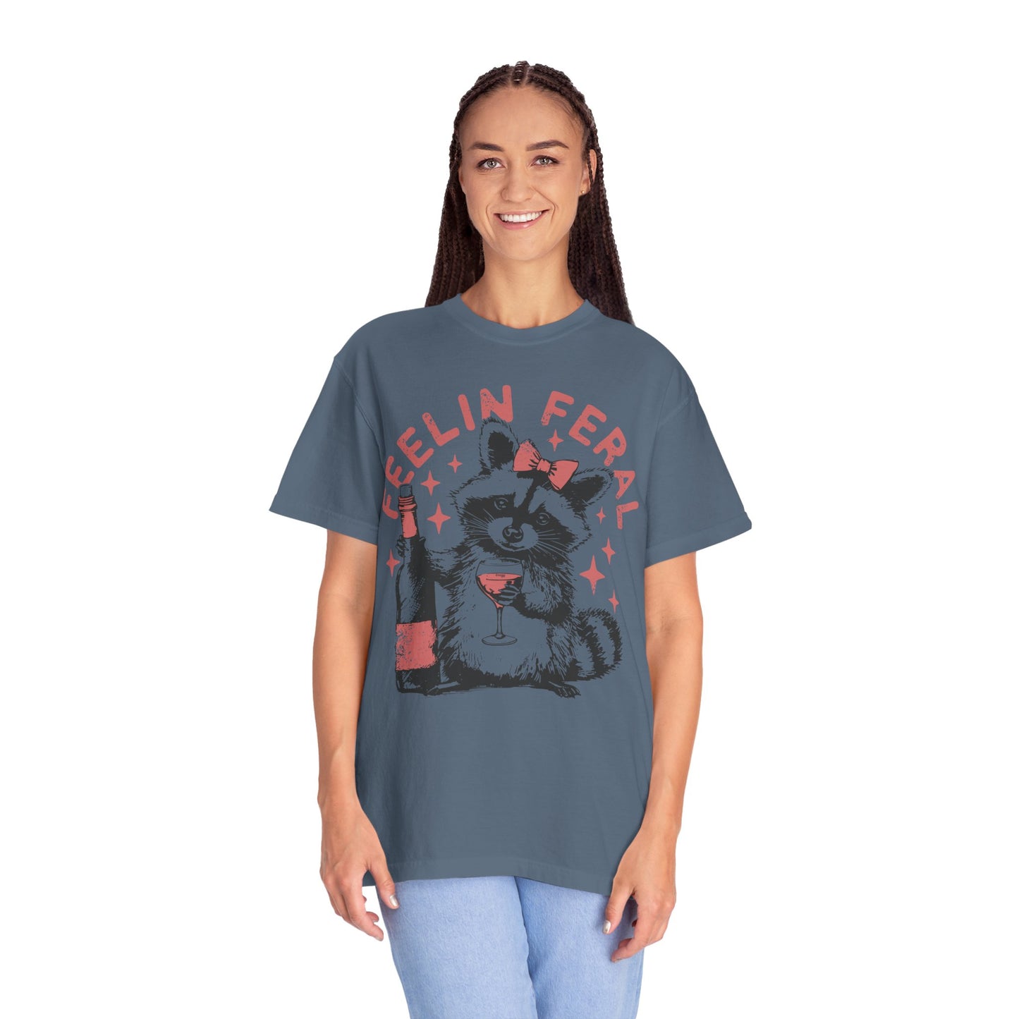 Feelin Feral Raccoon Shirt - Funny Meme Raccoon