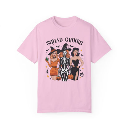 Squad Ghouls Shirt Retro Halloween Comfort Color Tee Blossom