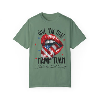 Retro Give Em That Hawk Tuah Shirt Light Green