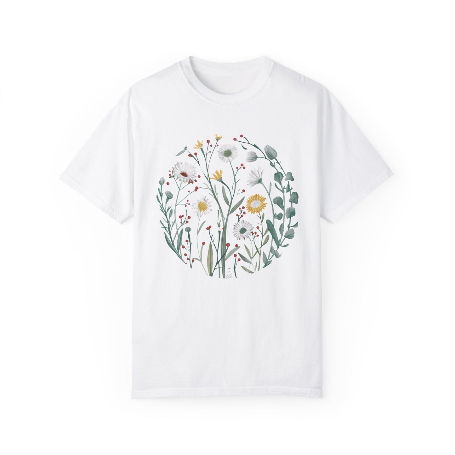 Comfort Colors Wildflower Shirt White