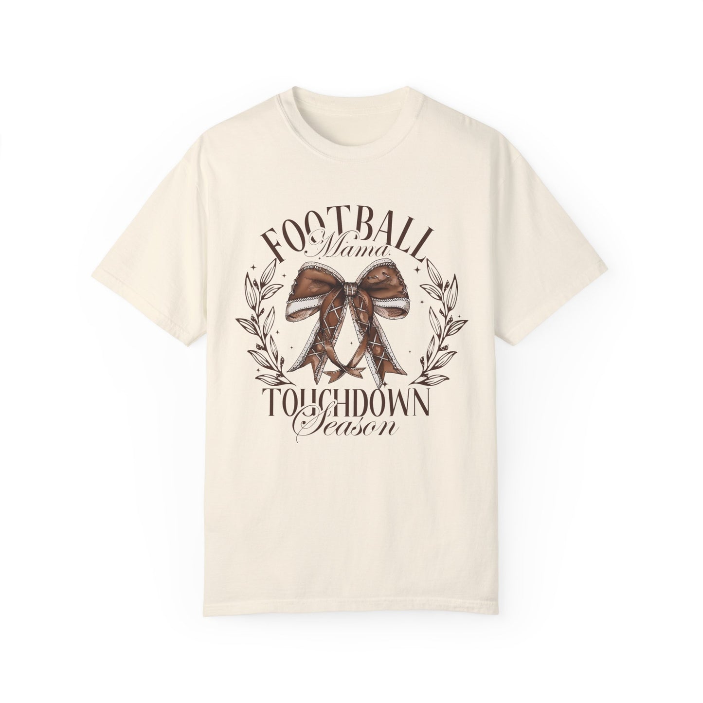 Comfort Colors Cute Football Mama Shirt - Gift For Football Mom Ivory