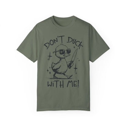 Comfort Colors Funny Duck Shirt Moss