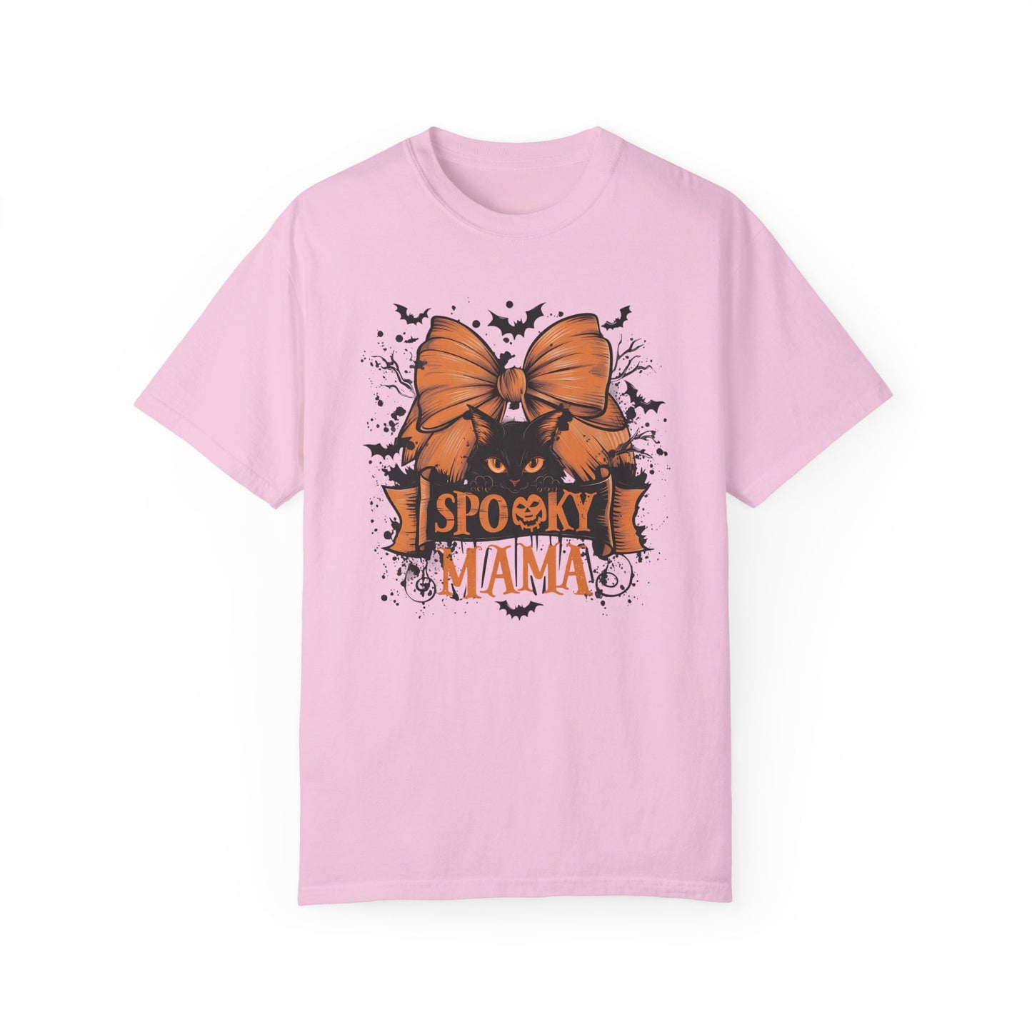 Retro Halloween Spooky Mama Gothic Bow Shirt Blossom