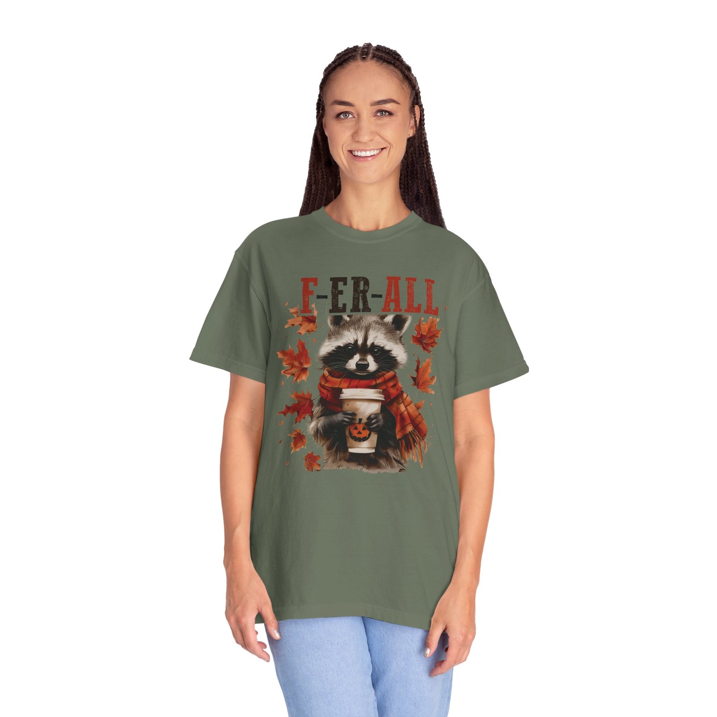 Fall Feral Raccoon Autumn T Shirt - Funny Fall Girl Shirt