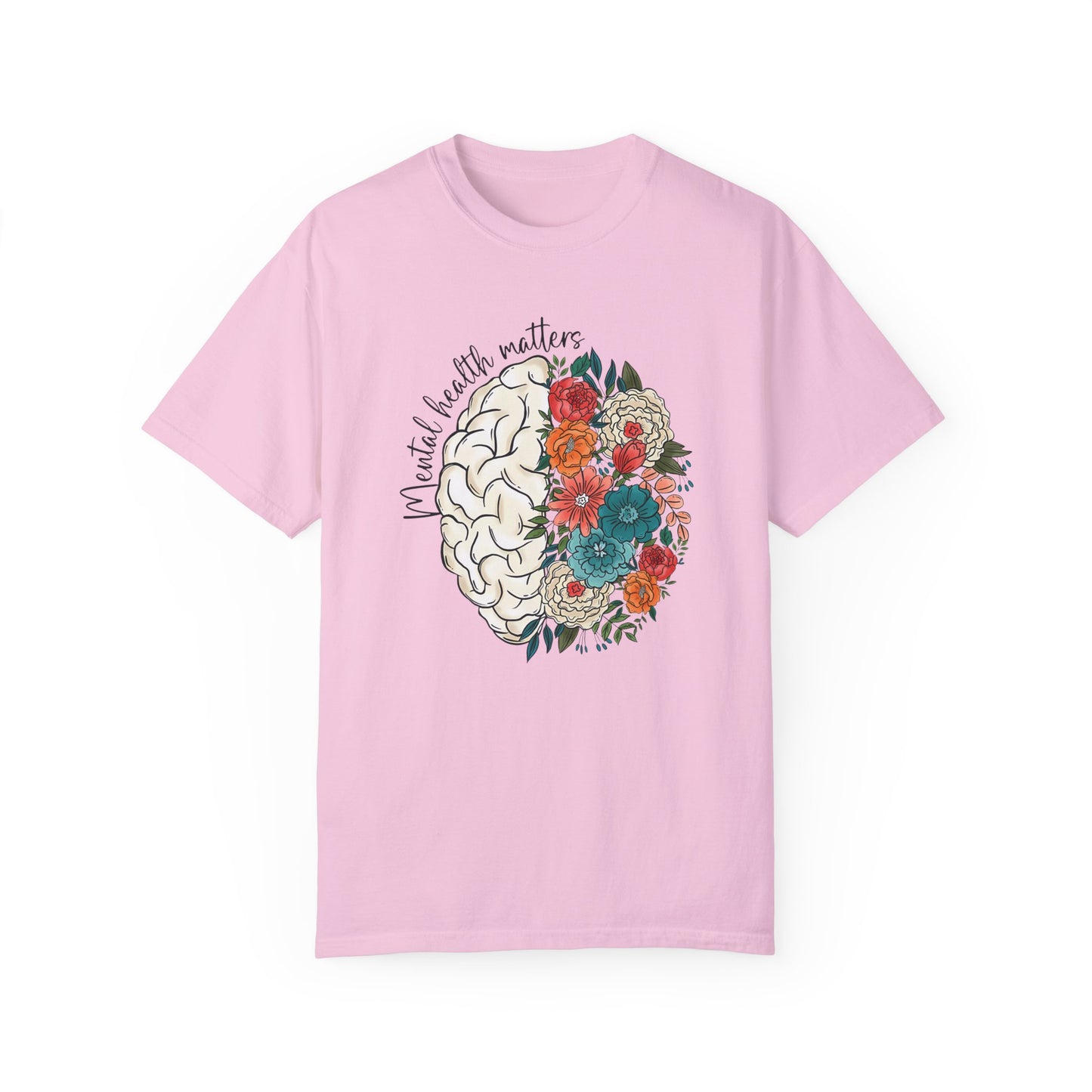 Mental health matters t-shirt - Floral brain shirt Blossom