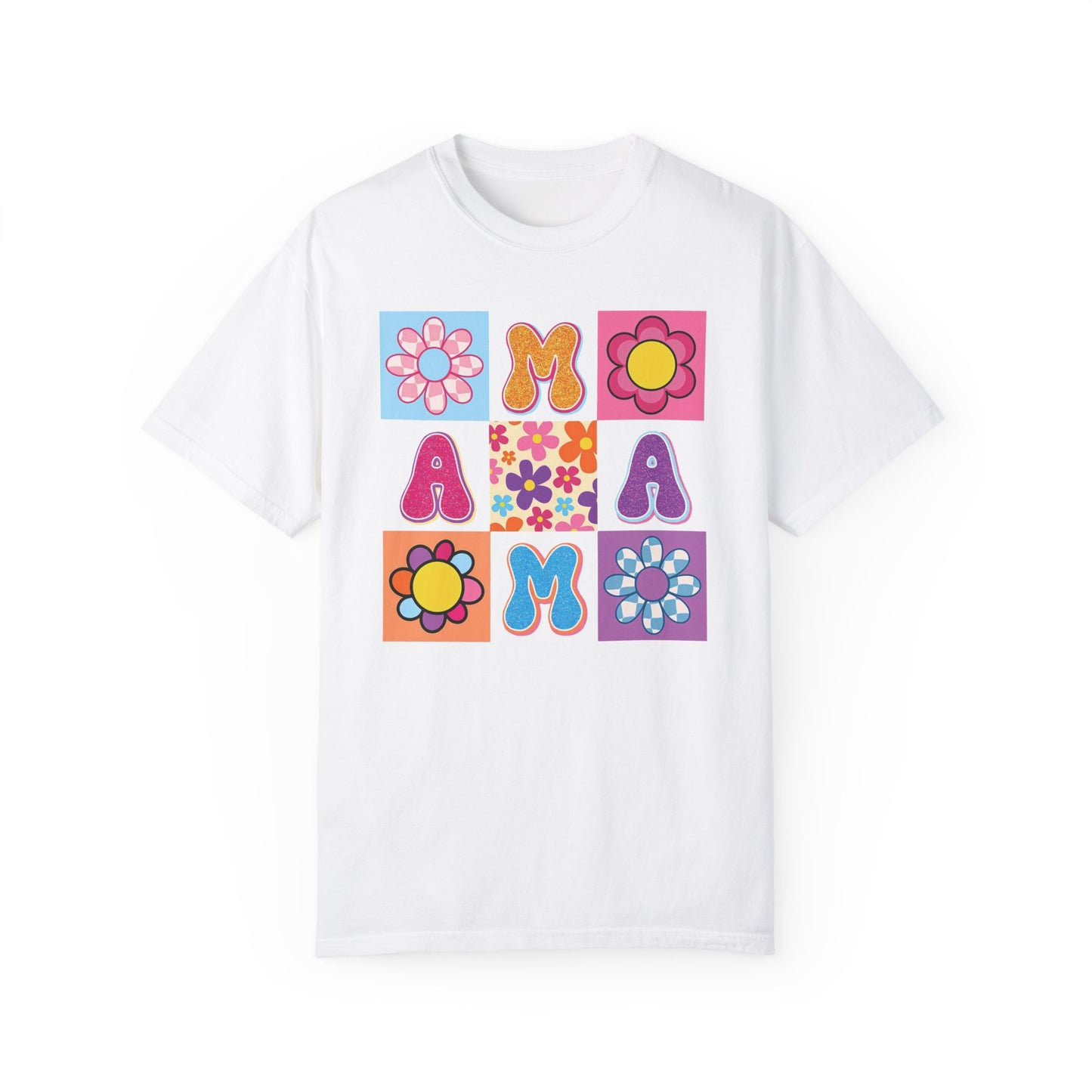 Comfort Colors Vintage Floral Mama T-shirt White