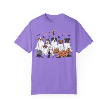 Halloween Ghost Dogs Tee Violet