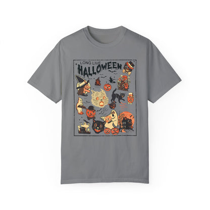 Retro Halloween Shirt, Long Live Halloween, Vintage Halloween Shirt Grey