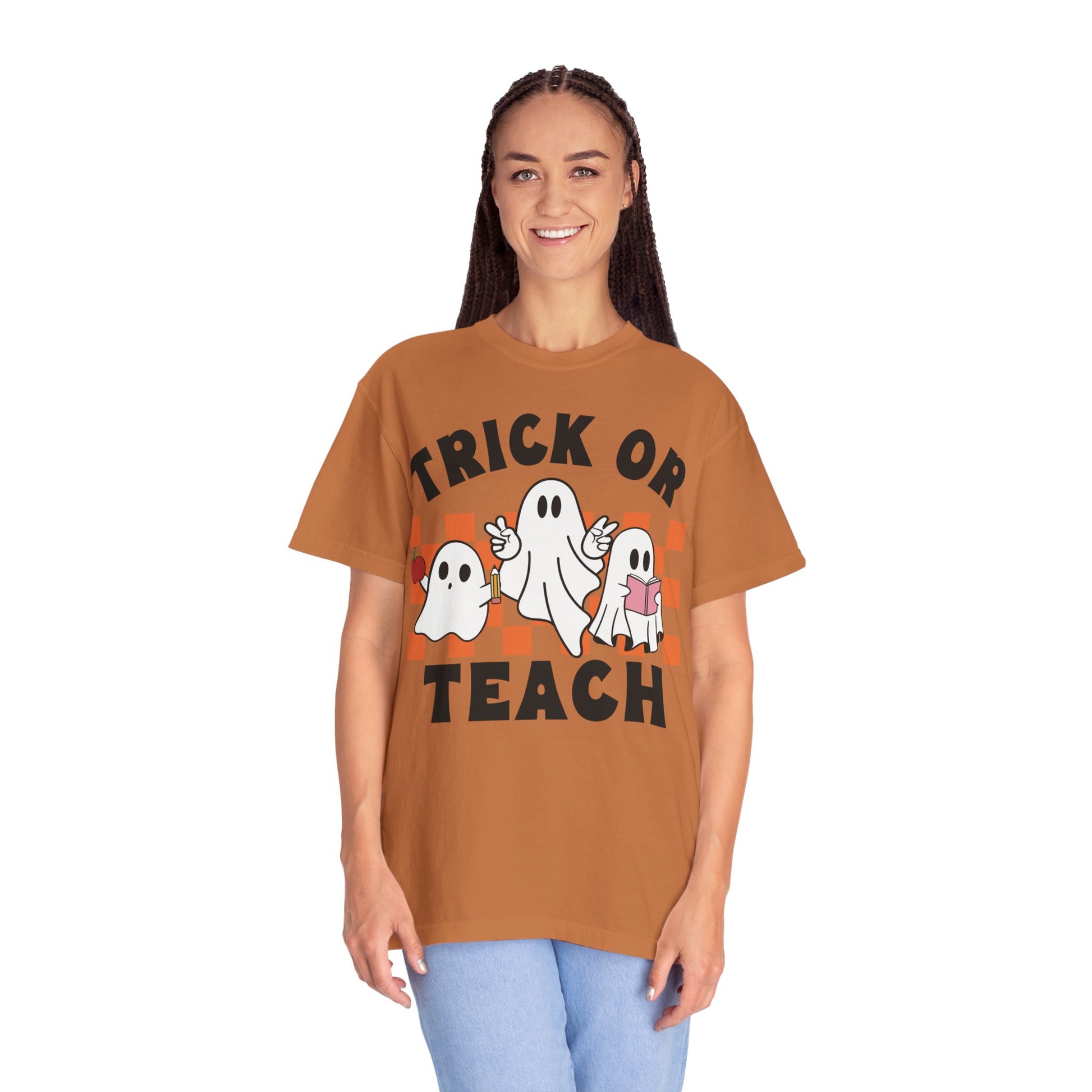 Comfort Colors Teacher Halloween Trick or Teach Shirt