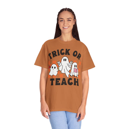 Comfort Colors Teacher Halloween Trick or Teach Shirt