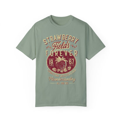 Old School Band Strawberry Fields Rock Band Tee Shirt Bay