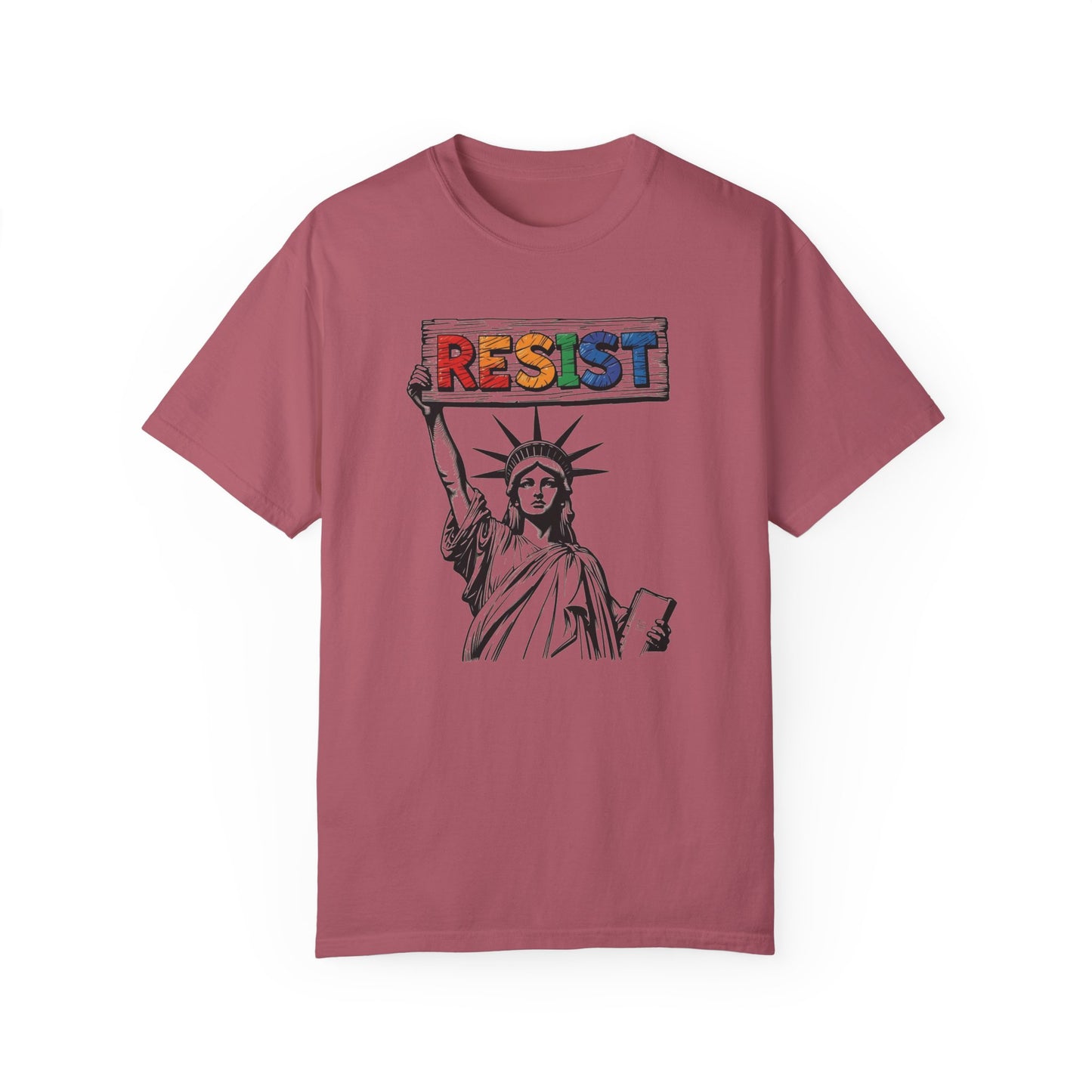 Resist Activism Comfort Colors T-Shirt - Statue of Liberty Protest Tee