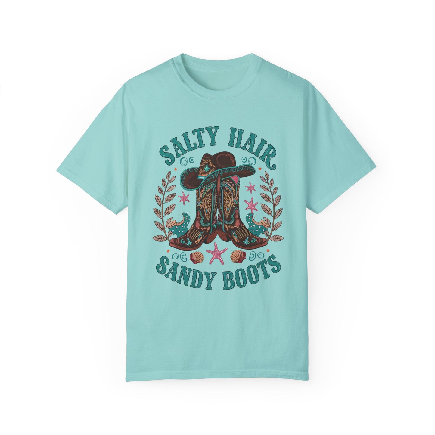 Salty Hair Sandy Boots Western Shirt | Cowboy Beach Fashion Chalky Mint