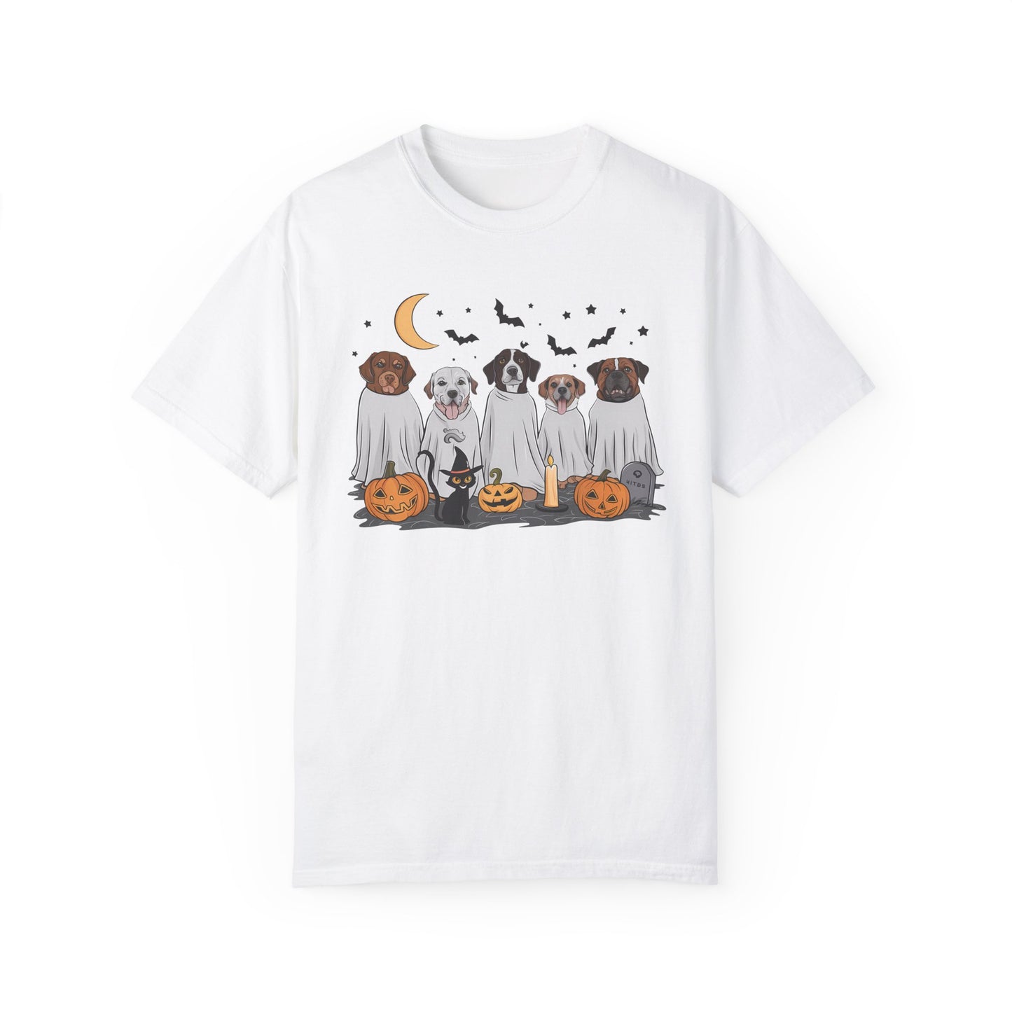 Halloween Ghost Dogs Tee White