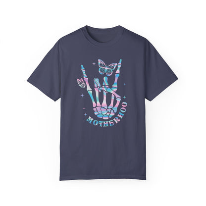 Mama Rock Tour Skeleton Hand Shirt Denim