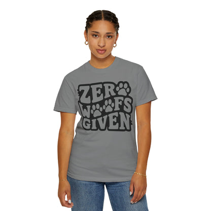 Funny Dog Shirt - Zero Woofs Given T shirt