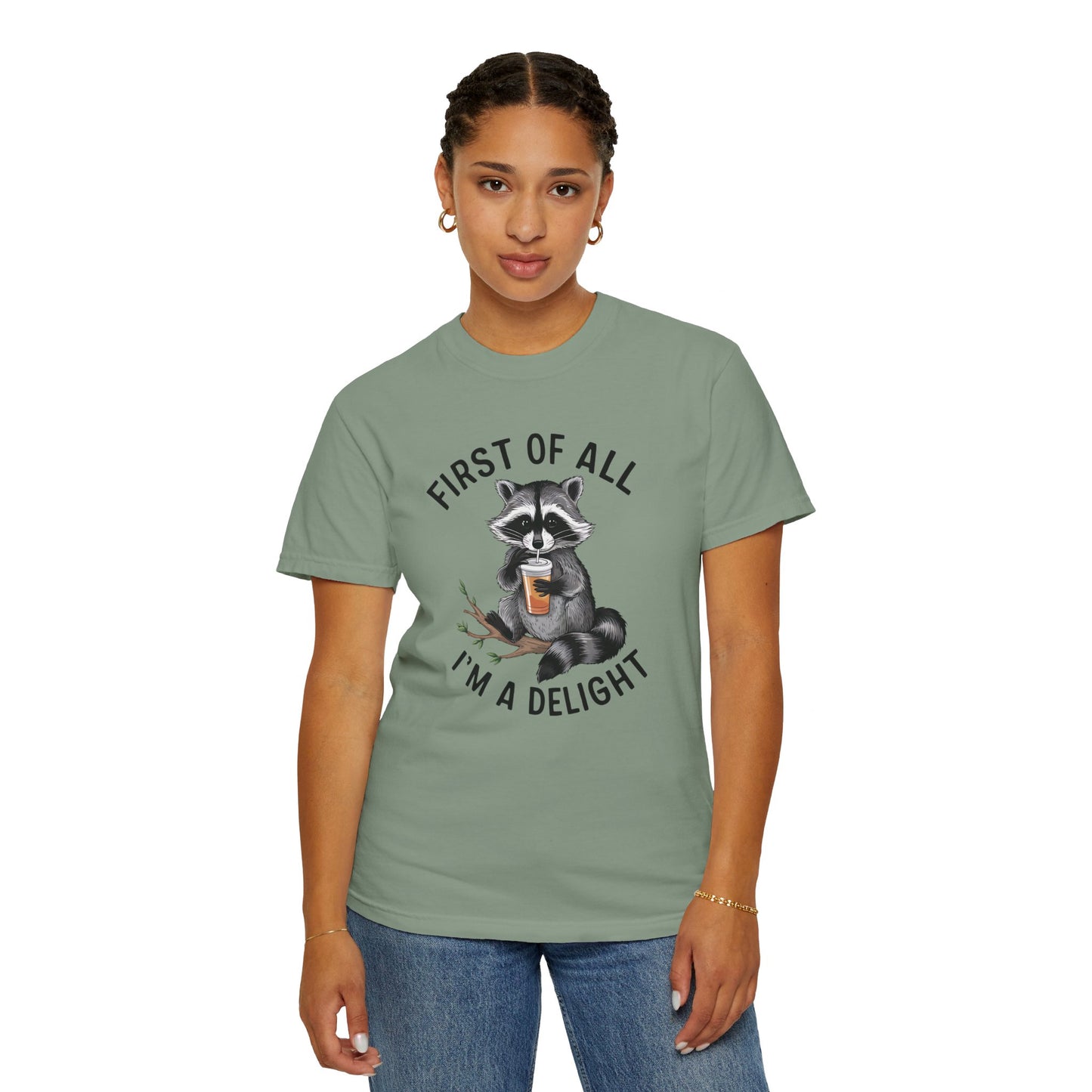 Retro First Of All I'm A Delight Sarcastic Angry Opossum Lover Shirt