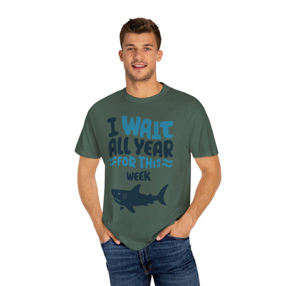 I Wait All Year For This Week Funny Shark T shirt