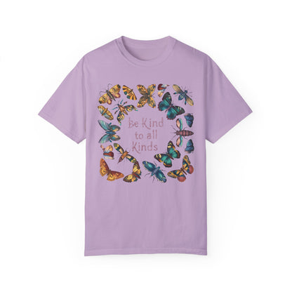 Be Kind To All Kinds Retro Graphic T Shirt Orchid