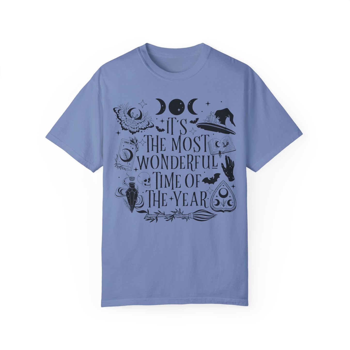 It's The Most Wonderful Time Of The Year Fall T-Shirt - Spooky Shirt Washed Denim