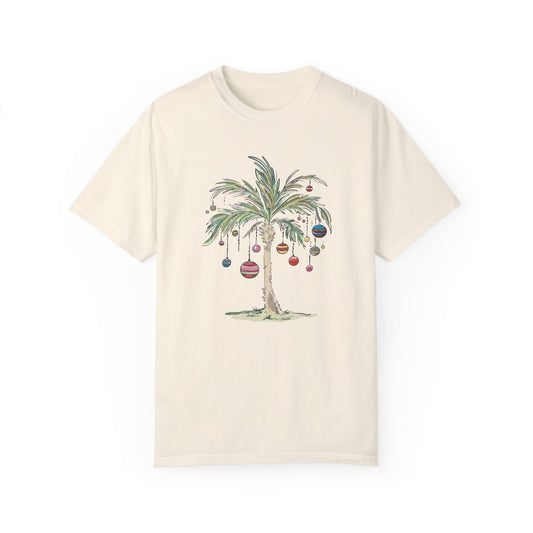 Christmas Palm Tree Shirt - Tropical Xmas Gift Ivory