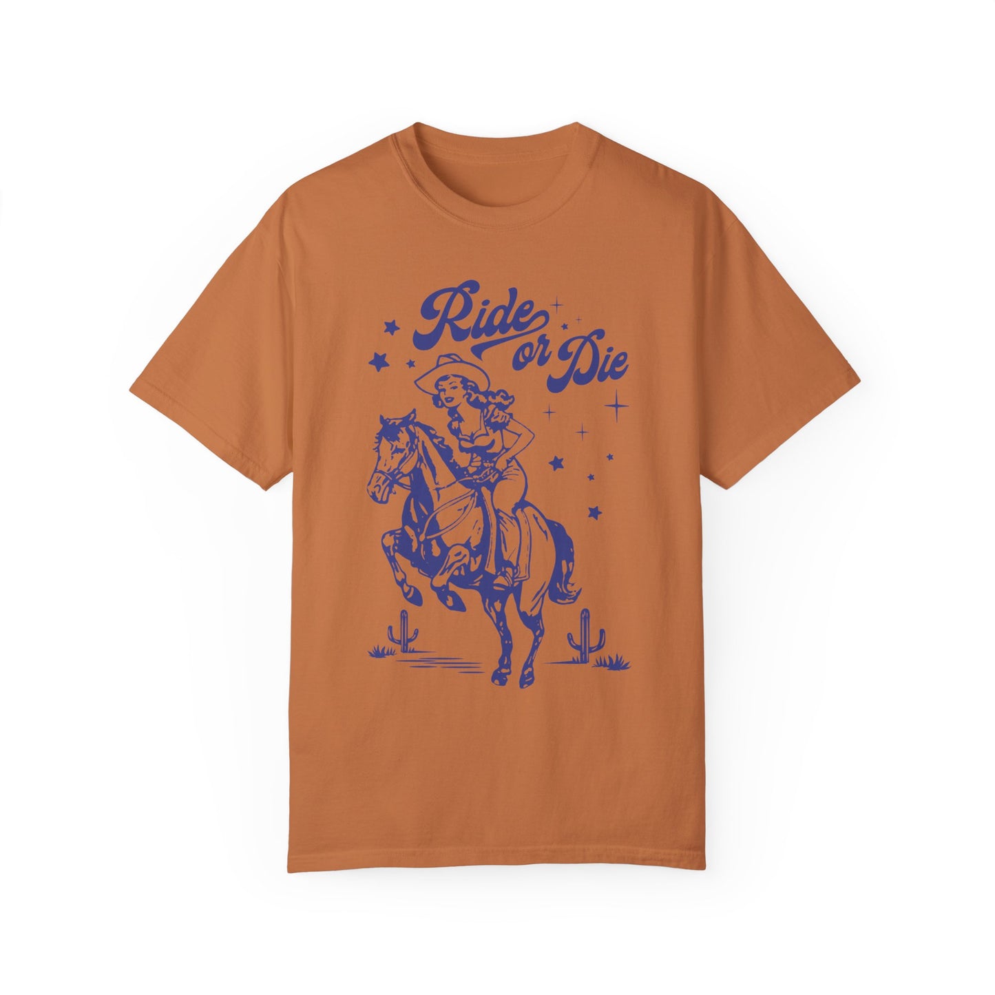 Comfort Colors Western Ride or Die Cowgirl Shirt Yam