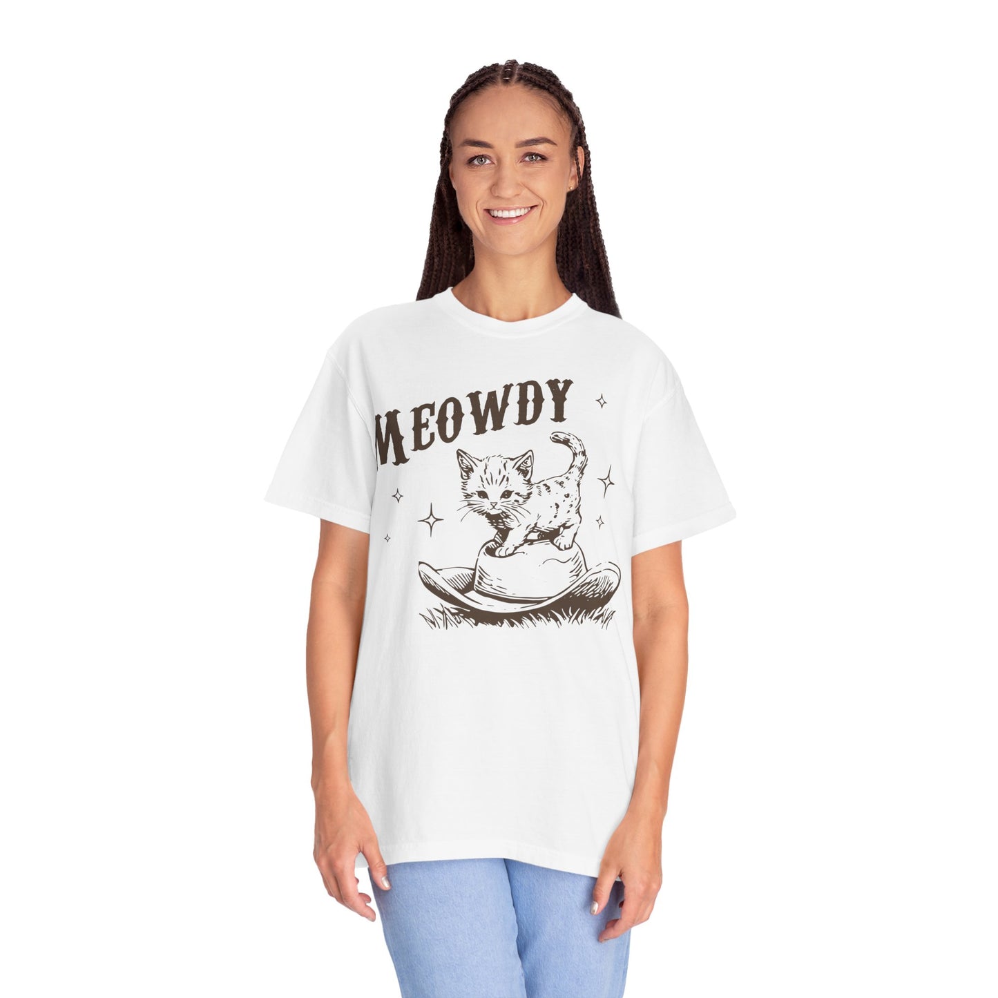 Meowdy Cute Kitten Cat Country Western Vintage T-Shirt, Retro 90s Cowgirl Rodeo Life Shirt