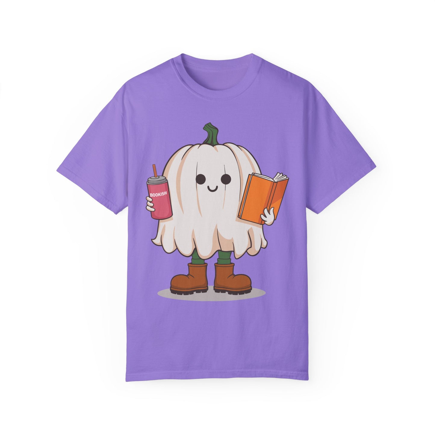 Ghost Reading Books Shirt - Bookish Halloween Shirt Violet