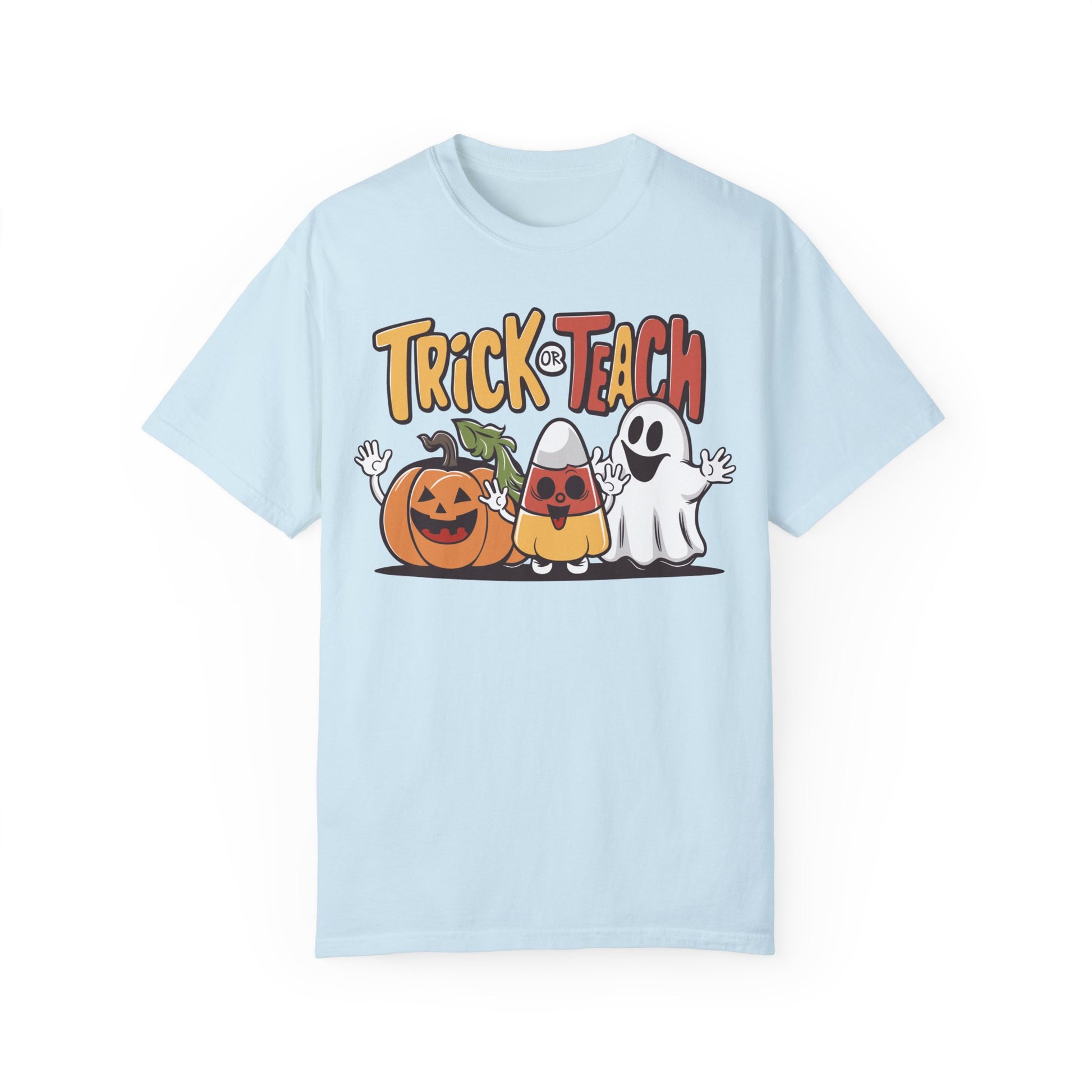 Retro Teacher Comfort Colors Halloween Shirt Trick or Teach