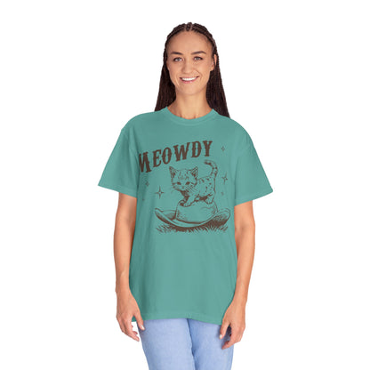 Meowdy Cute Kitten Cat Country Western Vintage T-Shirt, Retro 90s Cowgirl Rodeo Life Shirt