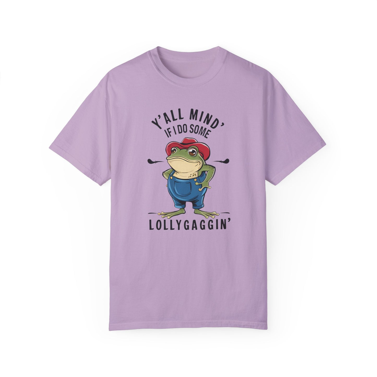 Y'all Mind If I Do Some Lollygagging Funny Frog Tshirt Orchid