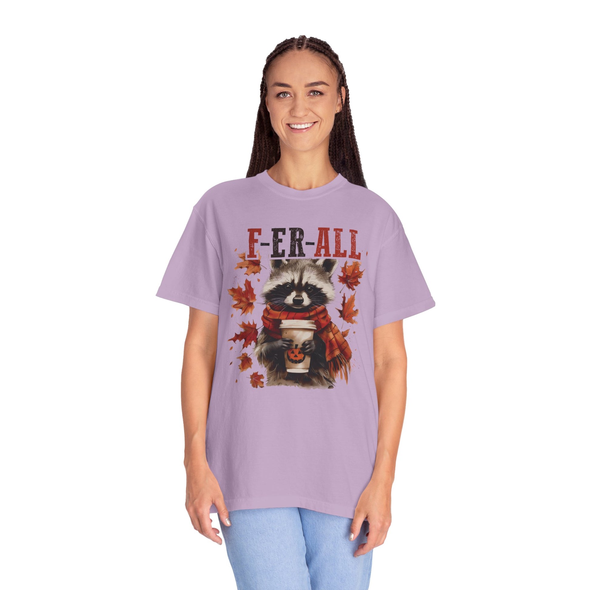 Fall Feral Raccoon Autumn T Shirt - Funny Fall Girl Shirt