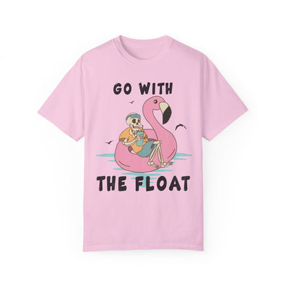 Comfort Colors Funny Skeleton Go With The Float Shirt Blossom