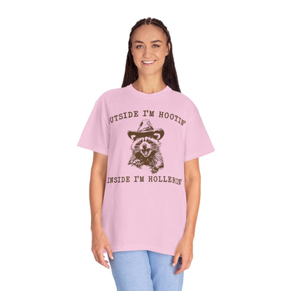 Outside I'm Hootin But Inside I Be Hollerin T-Shirt, Funny Meme Shirt