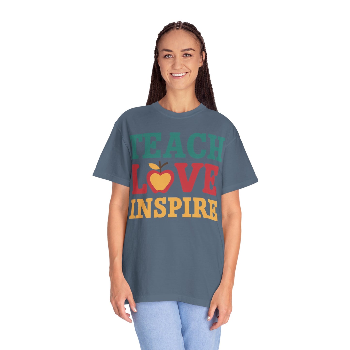 Retro Teach Love Inspire Apple Teacher Shirt | Vintage Educator Apparel