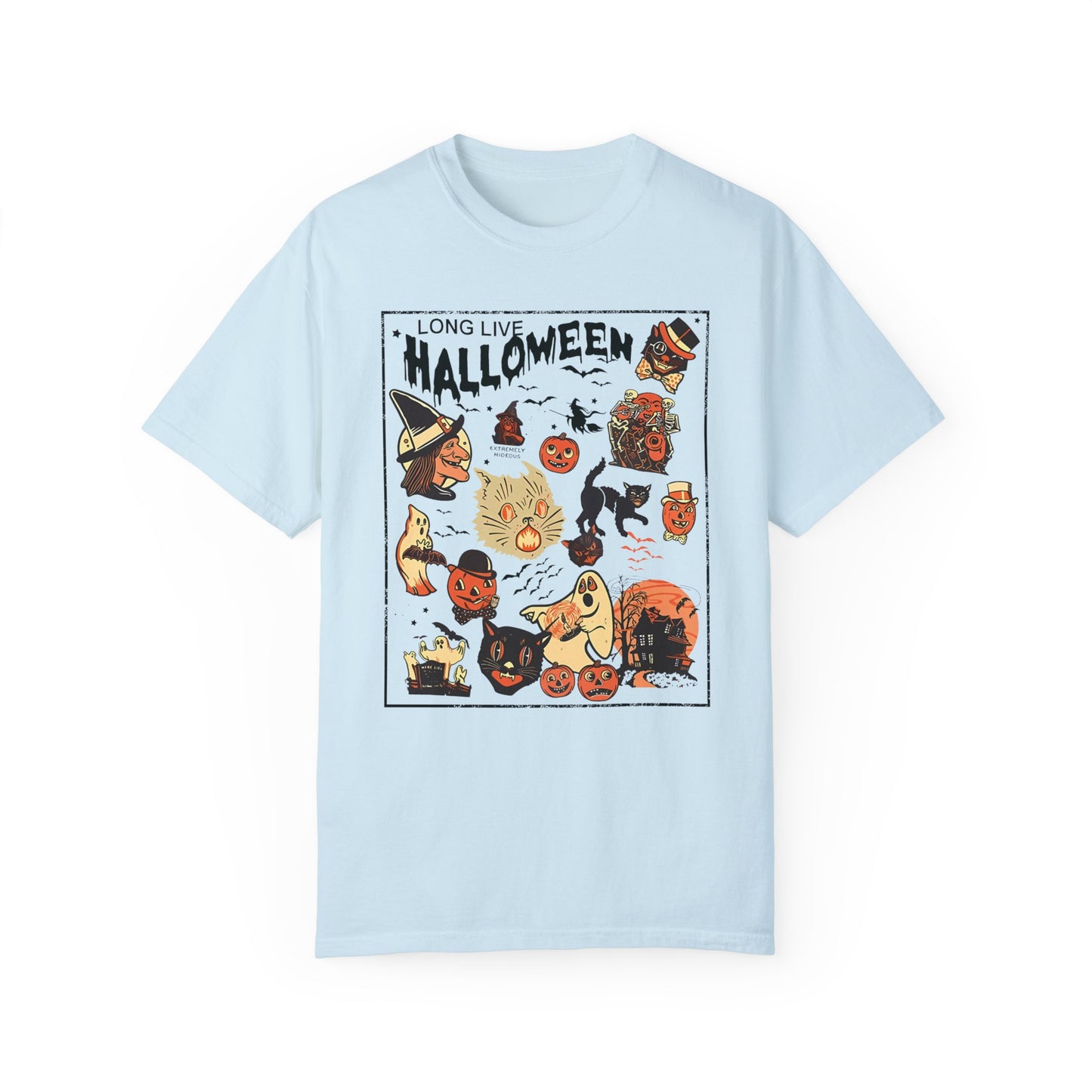 Retro Halloween Shirt, Long Live Halloween, Vintage Halloween Shirt Chambray