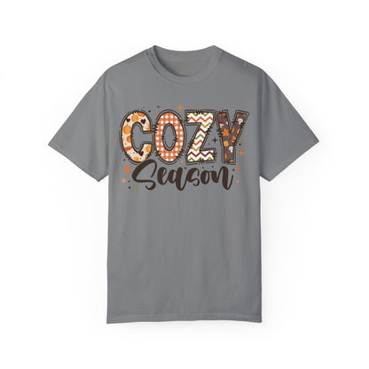 Womens Cozy Season Fall Shirt Grey