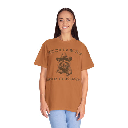 Outside I'm Hootin But Inside I Be Hollerin T-Shirt, Funny Meme Shirt