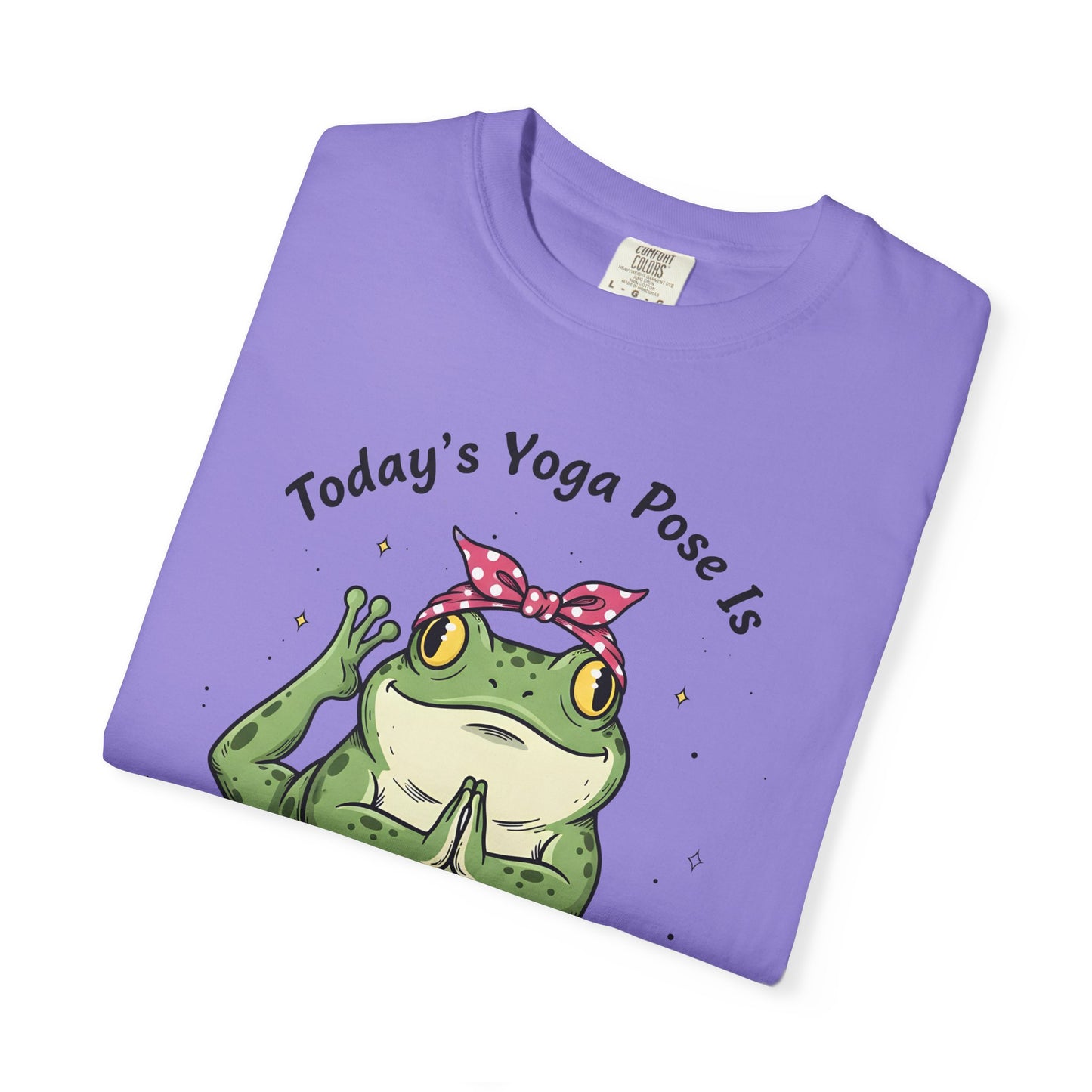 Today's Yoga Pose Is Downward Spiral Frog T-Shirt - Mental Health Humor - Unisex Comfort Colors T-shirt