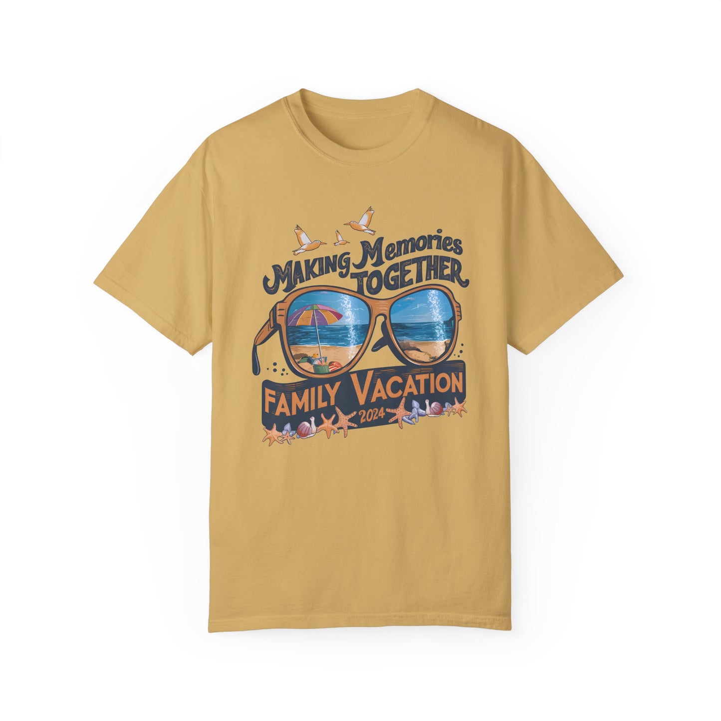 Summer Family Vacation 2024 Making Memories Together Shirt Mustard