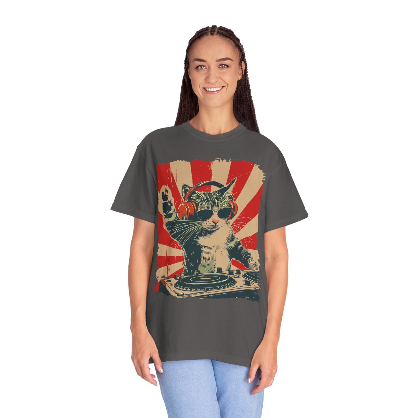 Funny DJ Cat Shirt | Hilarious Graphic Tees for Cat and Music Lovers