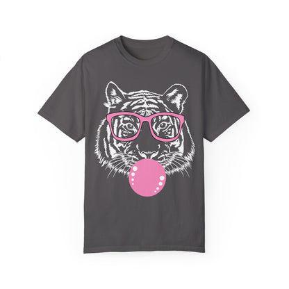 Tiger Shirt, Bubblegum Tiger T-shirt, Tiger Face Shirt Graphite